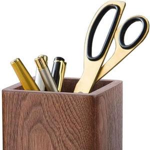 Boîte de rangement en bambou de qualité supérieure avec couvercle magnétique |   Boîte de rangement en bois finition noyer pour équipements, stylos, lunettes - Product Image 1