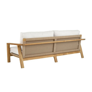 Conjunto de Sofá de Jardín de Teca Moderno y Duradero para Exteriores, Muebles de Patio de Dos Plazas con Cojines para Apartamento y Villa - Product Image 2