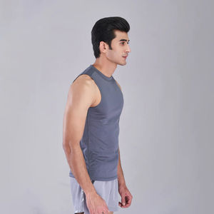 Camiseta sin Mangas para Hombre, Cuello Redondo, Tejido Transpirable de Algodón/Poliéster, Informal, Deportiva, Ligera y de Secado Rápido, Superventas - Product Image 4