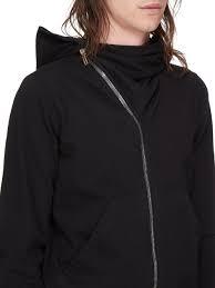 Sweat à capuche ample rétro streetwear de haute qualité, style chapeau de sorcier, fermeture éclair diagonale, pour hommes et femmes, 100% coton tissé uni, automne - Product Image 4