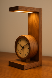 wooden <b>lamp</b> wooden table clock Shaped Candle Stand Other Candle Holders Lanterns & Jars Made in India - Product Image 4