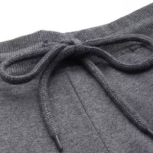 Pantalon de survêtement gris pour homme avec taille élastique, empiècements latéraux noirs, cordon de serrage, pantalon décontracté en maille, idéal pour l'automne - Product Image 6