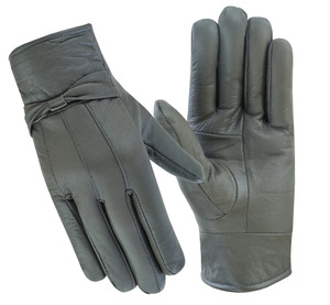 Gants de conduite en cuir gris pour femmes, unisexes, toutes saisons, noirs, doux au toucher, confortables et antidérapants - Product Image 6