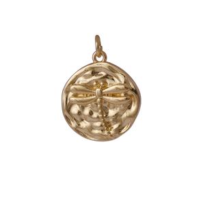 จี้รูปแมลงปอชุบทองทรงกลมสำหรับทำเครื่องประดับสร้อยคอจี้แฟชั่นและเสน่ห์ - Product Image 1