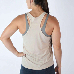 Camisetas sin mangas personalizadas con logo, estilo casual de verano, lisas, para mujer, recién llegadas, con cuello redondo, básicas, acanaladas. - Product Image 6