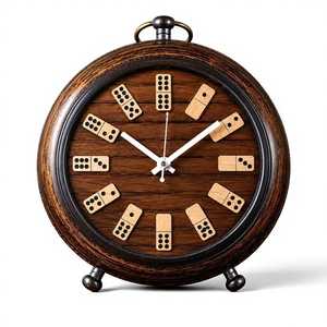 Reloj de Escritorio de Lujo con Marco de Latón y Madera, Reloj de Mesa Redondo, Reloj de Cuarzo Silencioso Analógico, Decoración de Escritorio para el Hogar y la Oficina - Product Image 6