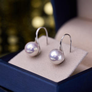 Pendientes de Perlas de Agua Dulce de 10-11 mm, Reforzados, con Luz Intensa, Femeninos, Sai Australianos, Blancos, Aguja de Plata S925, Belleza Impecable - Product Image 1