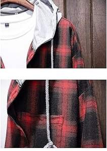 Sudadera con capucha extragrande con estampado digital a rayas para hombre, estilo reversible, para invierno y otoño, chaqueta clásica de moda urbana. - Product Image 4