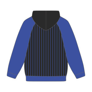 Sudadera con Capucha de Franjas Azules y Cuerpo Negro con el Logotipo de Phi Beta Sigma, Año de Fundación 1914, Ropa de Fraternidad Personalizada Divine Nine HBCU - Product Image 3