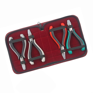 Kit de Alicates para Joyería, 4 Piezas, Alicates con Mordazas de Nailon y Mango Ergonómico, Tamaño 120 mm, Alicates de Cadena, Planos, Redondos, Redondos/Planos - Product Image 1
