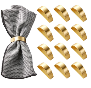 Anneaux de serviette en laiton - Finition haut de gamme, écologiques, en stock, taille et logo personnalisables pour la décoration intérieure, design moderne et classique - Product Image 4