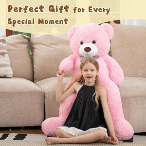 Orsacchiotto Rosa Classico da 47 Pollici, Adorabile Peluche Gigante di 4 Piedi, Regalo di Compleanno per Figlia, Fidanzata, Amante, Festa - Product Image 3