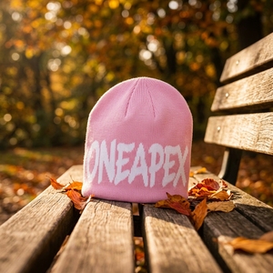 ONEAPEX SPORTS WEAR Custom <b>Navy</b> Red Knit Beanie <b>Hat</b> Embroidered Logo Waterproof 100% Acrylic Warm Winter Cuffed Streetwear - Product Image 3