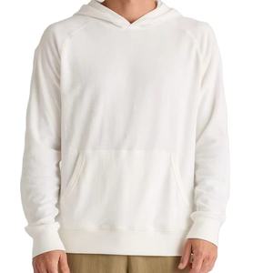 Sudadera con capucha de lana bordada personalizada para invierno, con algodón orgánico de secado rápido y transpirable para hombre, con bordado desgastado. - Product Image 2