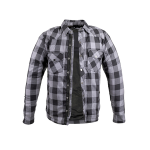 Camisas de Franela Casuales para Hombre, Estilo Motociclista, Cuello Camisero, Manga Larga, Corte Entallado, Transpirables, Antiarrugas, de Secado Rápido, Teñidas con Hilo - Product Image 3
