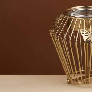 Quemador de Incienso de Metal Dorado de Lujo con Diseño de Flor, Mabkhara - Product Image 2
