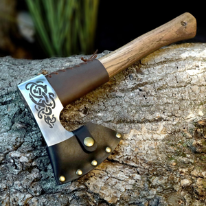 Hache à main de survie portable OEM personnalisée 360 mm, style Tomahawk nordique, légère (420 g), pour camping en extérieur, cadeau souvenir de collection haut de gamme - Product Image 3