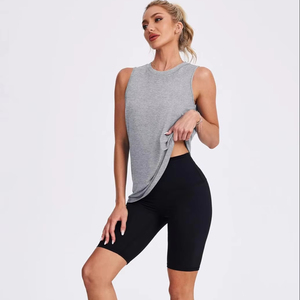 Camiseta sin Mangas Básica Premium para Mujer, Ligera, Transpirable, de Algodón, Informal, para Verano, Venta al por Mayor, Ropa de Moda - Product Image 1