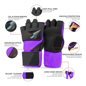 Gants de MMA professionnels de haute qualité fabriqués directement en usine, couleur unie, équipement d'arts martiaux mixtes, sangle réglable, gants de MMA - Product Image 4