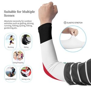 RIFAT SPORTS WEAR Mangas de Ciclismo Blancas, Rojas y Negras con Estampado Digital, Anti-UV, Anti-Sudor, para Hombre, Viscosa/Poliéster, Par, para Exteriores - Product Image 3