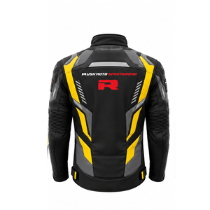 Vestes moto softshell longues pour hommes, motif intégral, fermeture éclair sur le devant, logo, en vente à bas prix - Product Image 2