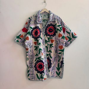 New Vintage Handmade <b>Kantha</b> Vintage Embroidered <b>Jacket</b> Women Cotton <b>Jacket</b> - Product Image 1