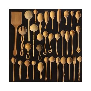Cuillère en bois durable, ustensile de cuisine en bois naturel, cuillère de service écologique pour la maison, le restaurant, le café - Product Image 2