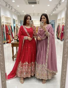 Ensemble robe, pantalon et dupatta entièrement cousu, prêt-à-porter, grandes tailles, robes de soirée pour mariage et festivals - Product Image 6