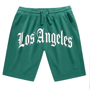 Shorts Bermuda Homme Écologiques en Nylon/Spandex de Los Angeles avec Cordon de Serrage à la Taille et Logo Avant Style Décontracté - Product Image 1
