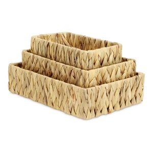 Luxurious bathroom accessories water hyacinth <b>container</b> basket handwoven storage baskets home decoration - Product Image 1