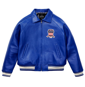 Blouson Bomber Avirex en Cuir Écologique Coupe-Vent pour Homme, Taille Personnalisée, Collection Hiver 100% Cuir Véritable - Product Image 1