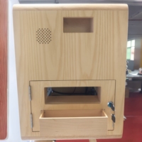 Machine Photobooth Portable en Bois avec Support Caméra et Écran Tactile 15,6 Pouces pour Mariages, Célébrations et Services de Location