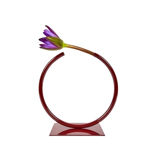 Creative Ring Shape Metal Flower Vase Modern Decorative Tabletop Vase Luxury Minimalist Flower Holder Living Room Dining <b>Table</b> - Product Image 1