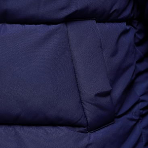 Veste matelassée à capuche bleu marine pour homme, coupe-vent, épaisse, en polyester, hiver, décontractée, fermeture éclair, coupe classique, couleur unie - Product Image 3