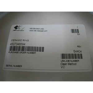 LSA CleanPart <b>Ceramic</b> <b>Ring</b> With Lining 4507346594 - Trusted Global Legacy Semiconductor Equipment and Parts at - Product Image 3