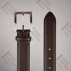 Fashion Men's Brown Cow Hide <b>Genuine</b> <b>Leather</b> <b>Belt</b> with Pin for Buckle Elegant Alloy <b>Belt</b> for Jeans - Product Image 2