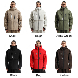 Chaqueta de Esquí Impermeable Roja para Hombre, con Capucha, Aislamiento Sintético, para Snowboard, con Cierre de Cremallera - Product Image 6