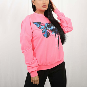 OEM DTG Custom Women Hoodie Personalized Polyester/Cotton Casual Graphic Printed Long <b>Sleeve</b> Pullover Fashion Street Wear Top - Product Image 1
