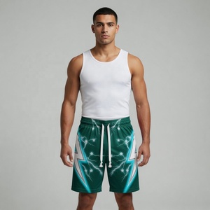 Shorts de sport en maille Electric Bolt Thunder avec motif éclair vibrant, évacuation de l'humidité, entrejambe de 5,5 pouces, shorts d'entraînement professionnels en maille pour hommes - Product Image 3