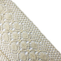 Chemin de table WUJI en coton 100% de haute qualité, motif géométrique moderne, bord à franges, design ajouré tricoté, 119,5x13 pouces, pour salon et fêtes