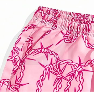 Shorts de bain personnalisés avec logo, couleur unie, vêtements de plage, 100% polyester - Product Image 3