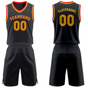 Ensemble de maillots de basket-ball personnalisés pour équipe, uniforme pour hommes, short, impression par sublimation, séchage rapide, respirant, vêtements de sport athlétiques - Product Image 3