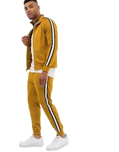 Conjunto Deportivo para Hombre Color Mostaza, Sudadera con Cremallera de Manga Larga, Bolsillos Laterales, Ropa Deportiva Informal, Transpirable, con Capucha, Corte Regular - Product Image 5
