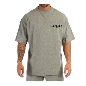 T-shirts personnalisés pour hommes coupe surdimensionnée en polyester/coton - Product Image 5