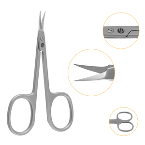 Ciseaux à cuticules Stahlmann Pro de qualité supérieure, écologiques, durables, en acier inoxydable, lames courbées, lames aiguisées, manucure, beauté - Product Image 3