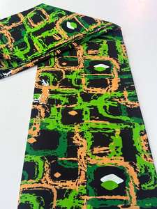 Tissu de coton imprimé à la cire véritable de haute qualité pagne de cire authentique pour l'artisanat et la mode de vêtements Ankara de Kinshasa - Product Image 4