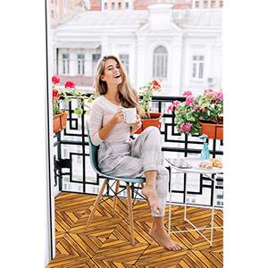 Losetas de Madera Maciza Entrelazadas de Diseño Moderno para Exteriores, Jardín, Casa de Campo, Uso en Hoteles - 8 Listones para Muebles - Product Image 1