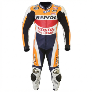 Traje de Carreras MotoCP Personalizado para Hombre, Traje de Cuero de Una Pieza Premium para Pista con Deslizadores, Mono/Traje OEM con Protección CE - Product Image 1