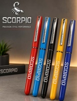 Stylos promotionnels de marque – Ensemble de stylos à bille à corps blanc pour le bureau et l'école – Couleurs attrayantes – Ensemble de stylos d'écriture de qualité supérieure