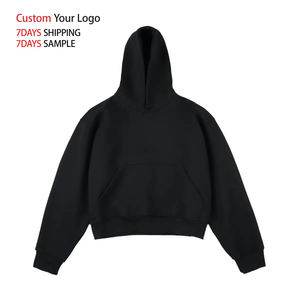 เสื้อฮู้ดผู้ชายทรงปกติ พิมพ์โลโก้ได้ สีพื้น ผ้าฝ้ายฟลีซ 100% สวมใส่สบาย เหมาะสำหรับฤดูหนาว มีกระเป๋า - Product Image 2